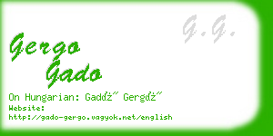 gergo gado business card